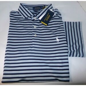 Polo Ralph Lauren Men's Size LRG S/S Performance Polo Shirt~STRIPES~NWT